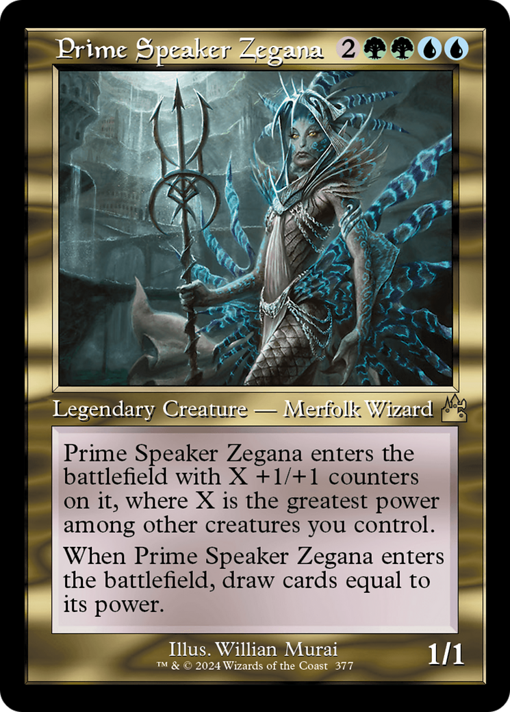 Prime Speaker Zegana (Retro Frame) [Ravnica Remastered] | Tabernacle Games