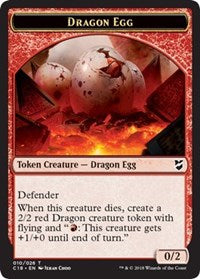 Dragon Egg // Dragon Double-sided Token [Commander 2018 Tokens] | Tabernacle Games