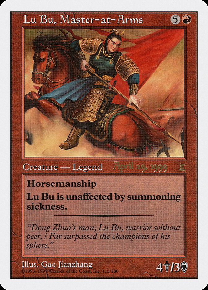 Lu Bu, Master-at-Arms (April 29, 1999) [Portal Three Kingdoms Promos] | Tabernacle Games