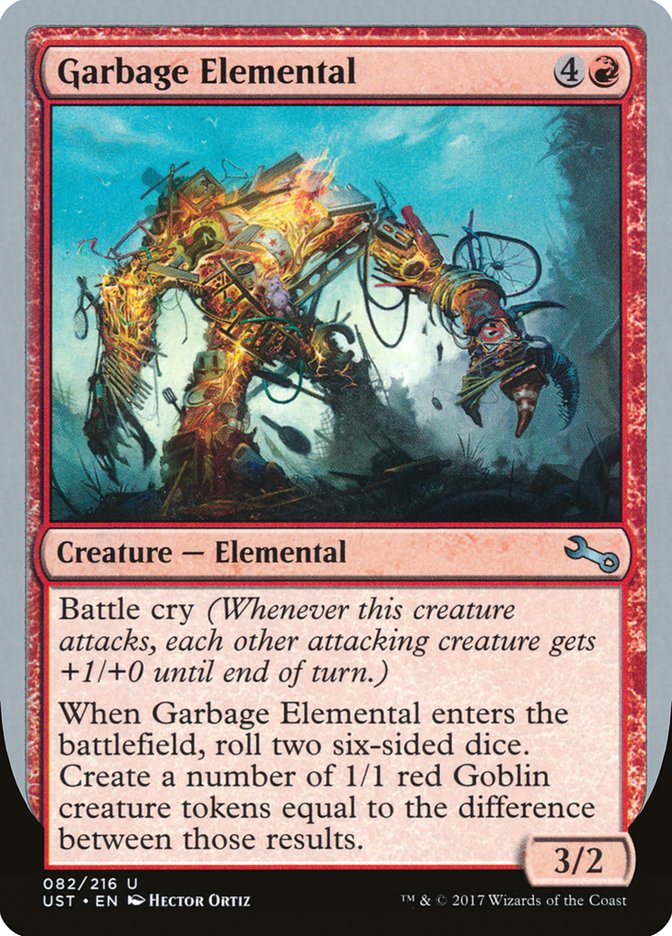 Garbage Elemental (3/2 Creature) [Unstable] | Tabernacle Games