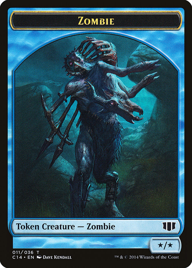 Whale // Zombie (011/036) Double-sided Token [Commander 2014 Tokens] | Tabernacle Games