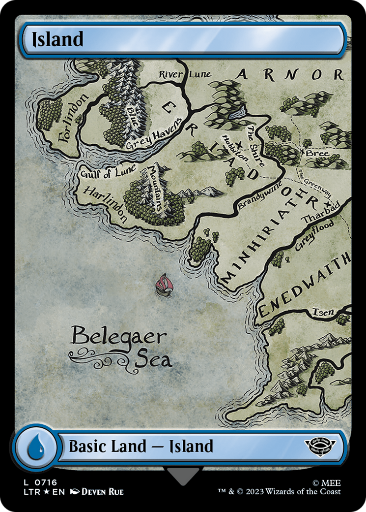 Island (0716) (Surge Foil) [The Lord of the Rings: Tales of Middle-Earth] | Tabernacle Games