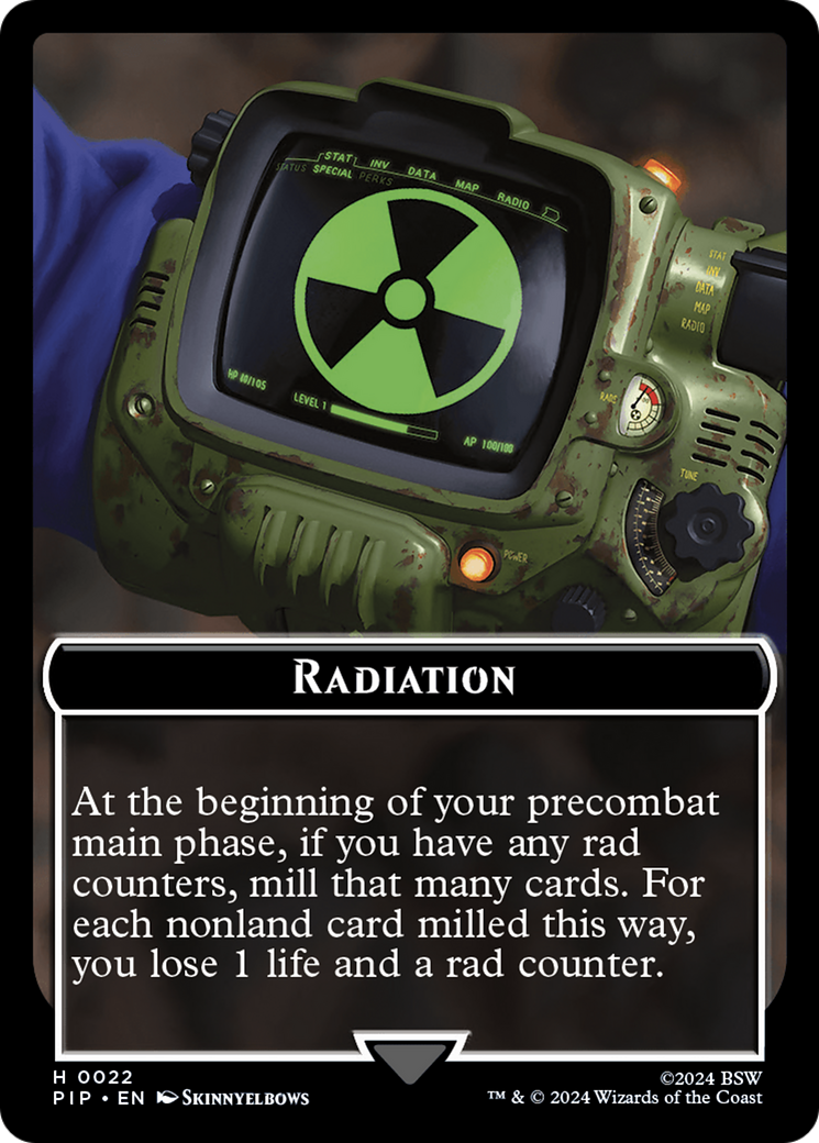 Radiation // Alien Double-Sided Token [Fallout Tokens] | Tabernacle Games