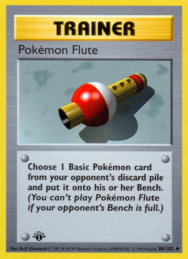 Pokemon Flute (86/102) (Shadowless) [Base Set 1st Edition] | Tabernacle Games