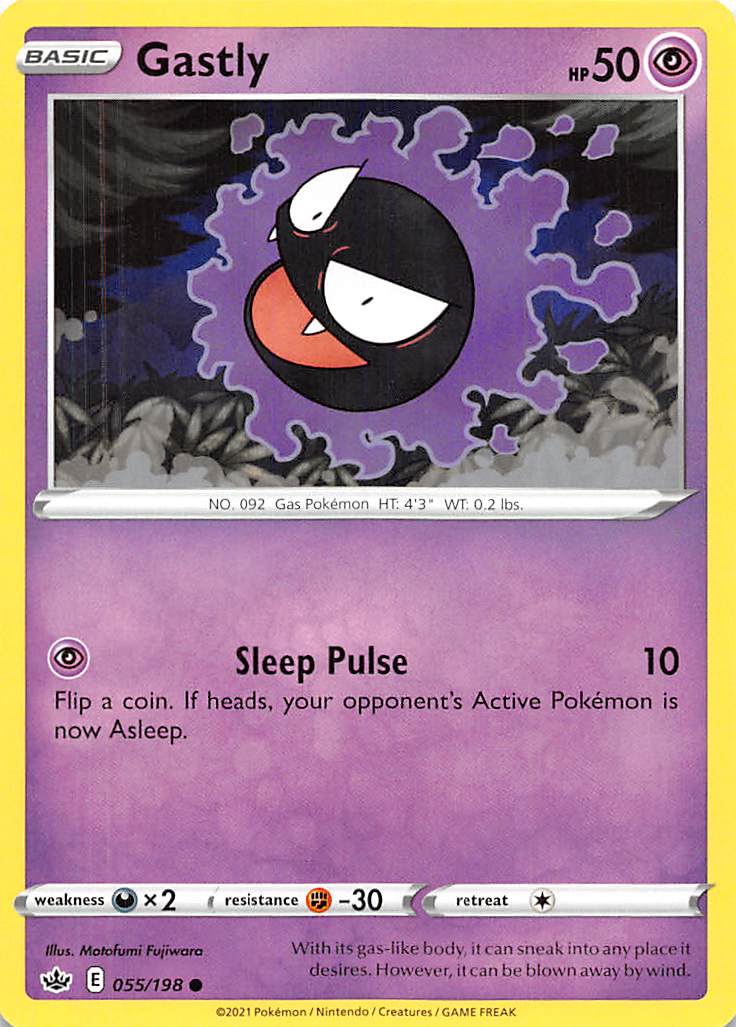 Gastly (055/198) [Sword & Shield: Chilling Reign] | Tabernacle Games