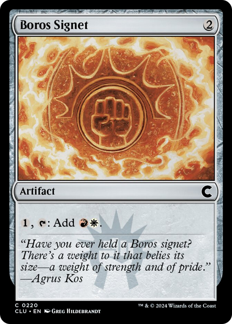 Boros Signet [Ravnica: Clue Edition] | Tabernacle Games