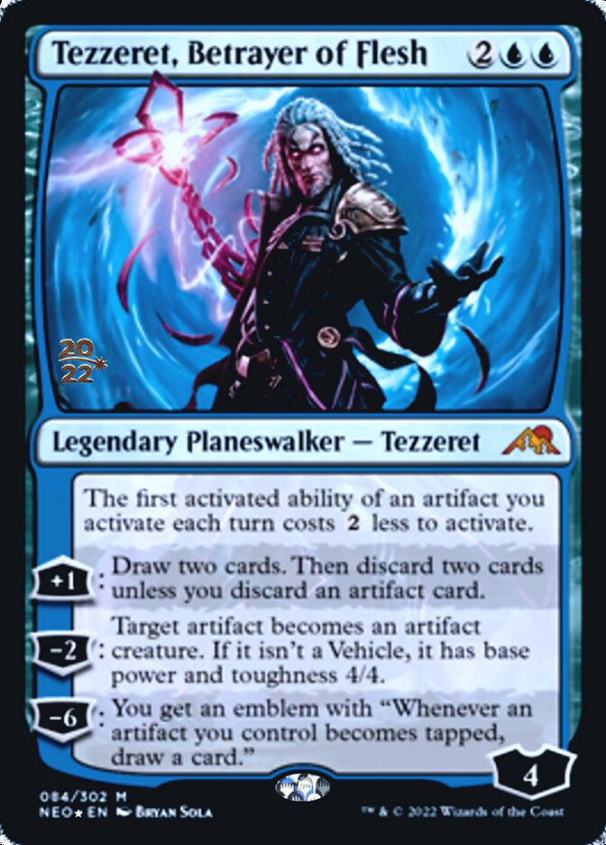 Tezzeret, Betrayer of Flesh [Kamigawa: Neon Dynasty Prerelease Promos] | Tabernacle Games