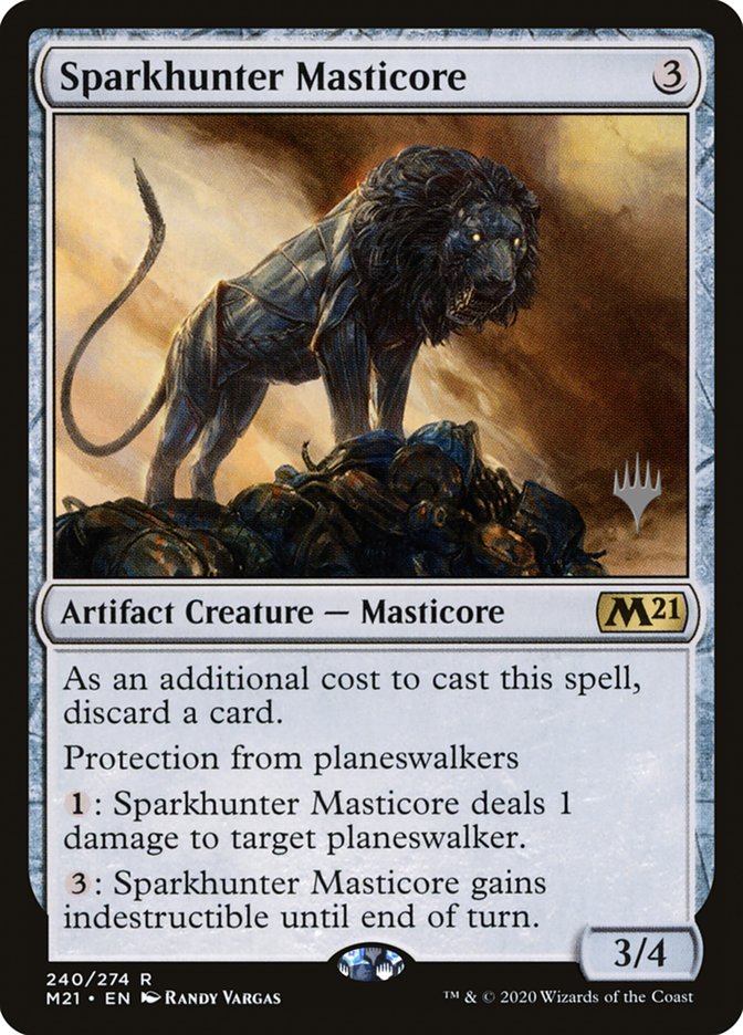 Sparkhunter Masticore (Promo Pack) [Core Set 2021 Promos] | Tabernacle Games