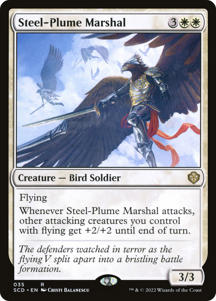 Steel-Plume Marshal [Starter Commander Decks] | Tabernacle Games