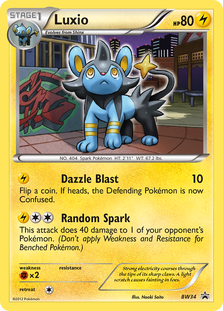 Luxio (BW34) [Black & White: Black Star Promos] | Tabernacle Games