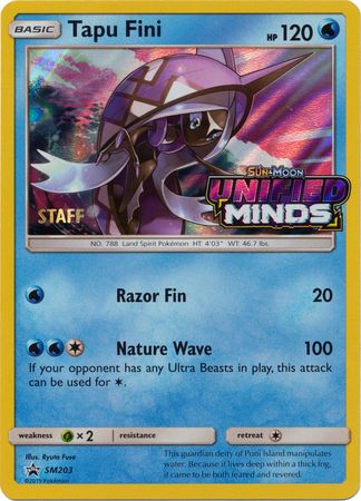 Tapu Fini (SM203) (Staff Prerelease Promo) [Sun & Moon: Black Star Promos] | Tabernacle Games