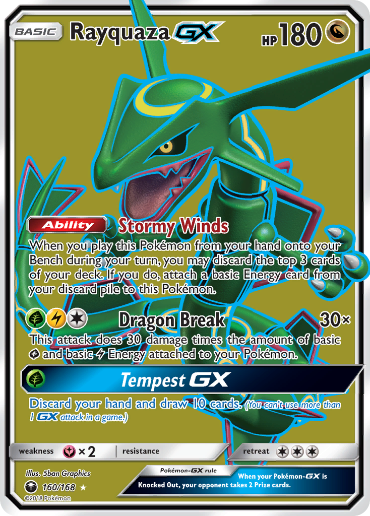 Rayquaza GX (160/168) [Sun & Moon: Celestial Storm] | Tabernacle Games