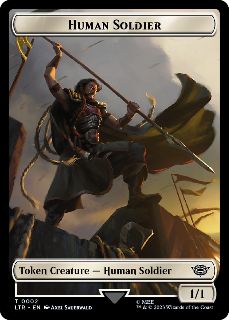 Food (10) // Human Soldier (02) Double-Sided Token [The Lord of the Rings: Tales of Middle-Earth Tokens] | Tabernacle Games