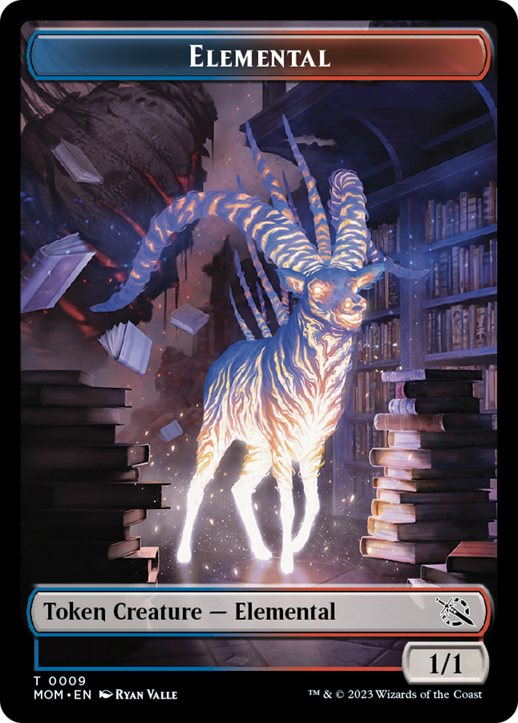 Elemental (22) // Elemental (9) Double-Sided Token [March of the Machine Commander Tokens] | Tabernacle Games