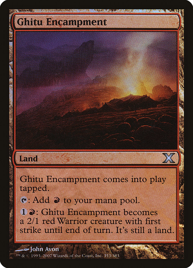 Ghitu Encampment (Premium Foil) [Tenth Edition] | Tabernacle Games