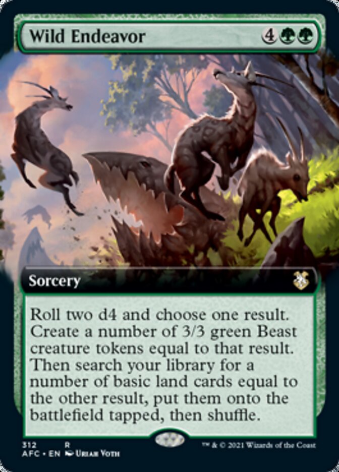 Wild Endeavor (Extended) [Dungeons & Dragons: Adventures in the Forgotten Realms Commander] | Tabernacle Games