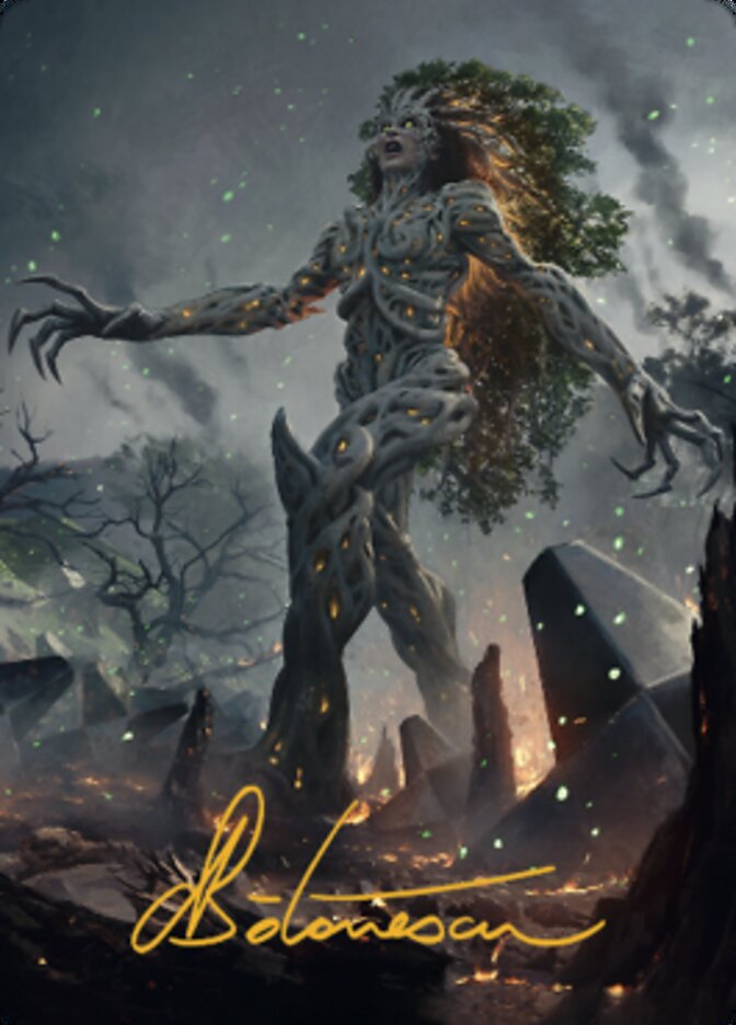 Titania, Gaea Incarnate Art Card (Gold-Stamped Signature) [The Brothers' War Art Series] | Tabernacle Games