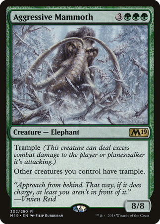 Aggressive Mammoth [Core Set 2019] | Tabernacle Games