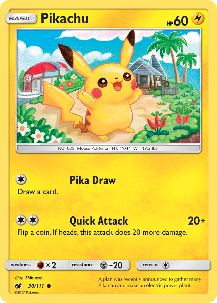 Pikachu (30/111) [Sun & Moon: Crimson Invasion] | Tabernacle Games