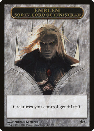 Emblem - Sorin, Lord of Innistrad [Dark Ascension Tokens] | Tabernacle Games