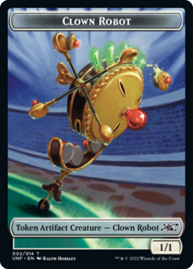 Clown Robot (002) // Treasure (012) Double-sided Token [Unfinity Tokens] | Tabernacle Games