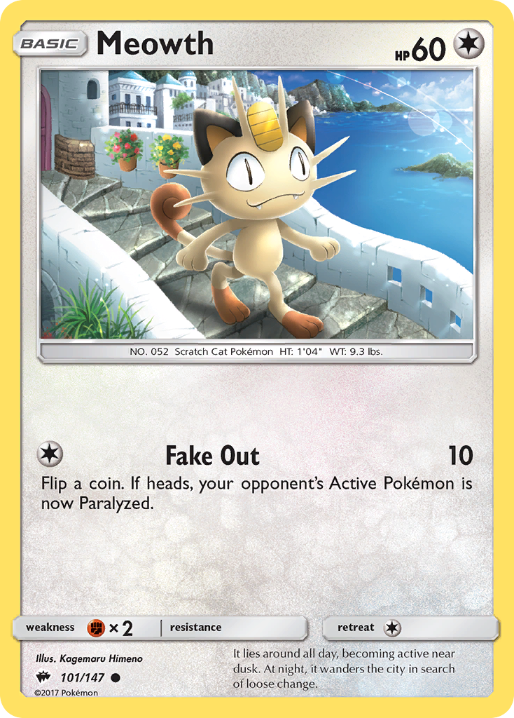 Meowth (101/147) [Sun & Moon: Burning Shadows] | Tabernacle Games