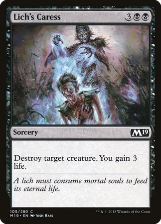 Lich's Caress [Core Set 2019] | Tabernacle Games
