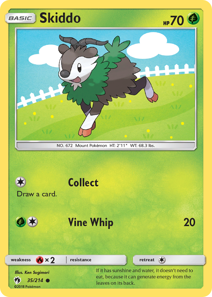 Skiddo (35/214) [Sun & Moon: Lost Thunder] | Tabernacle Games