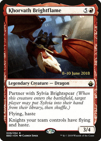 Khorvath Brightflame [Battlebond Promos] | Tabernacle Games