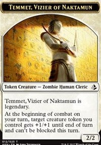 Temmet, Vizier of Naktamun // Zombie Token [Amonkhet Tokens] | Tabernacle Games