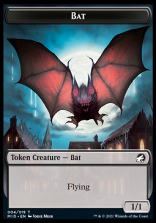 Bat Token [Innistrad: Midnight Hunt Tokens] | Tabernacle Games