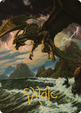 Ancient Bronze Dragon Art Card (03) (Gold-Stamped Signature) [Commander Legends: Battle for Baldur's Gate Art Series] | Tabernacle Games