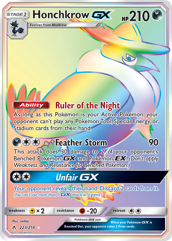 Honchkrow GX (223/214) [Sun & Moon: Unbroken Bonds] | Tabernacle Games