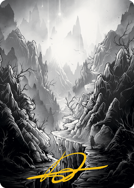 Mountain Art Card (Gold-Stamped Signature) [Innistrad: Midnight Hunt Art Series] | Tabernacle Games