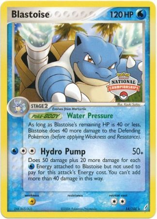 Blastoise (14/100) (National Championship Promo) [EX: Crystal Guardians] | Tabernacle Games