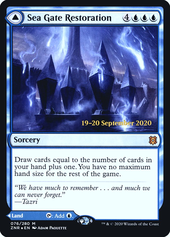 Sea Gate Restoration // Sea Gate, Reborn  [Zendikar Rising Prerelease Promos] | Tabernacle Games