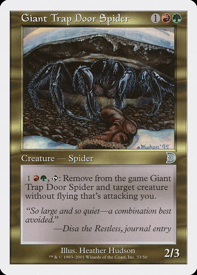 Giant Trap Door Spider [Deckmasters] | Tabernacle Games