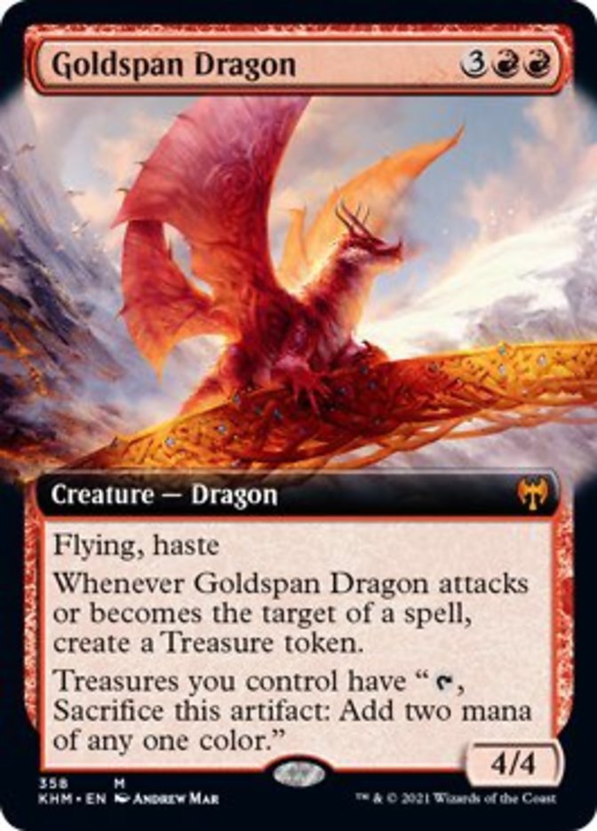 Goldspan Dragon (Extended Art) [Kaldheim] | Tabernacle Games