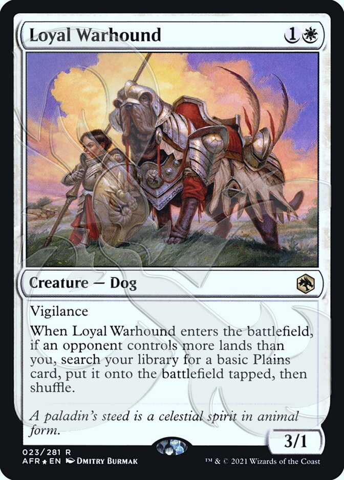 Loyal Warhound (Ampersand Promo) [Dungeons & Dragons: Adventures in the Forgotten Realms Promos] | Tabernacle Games