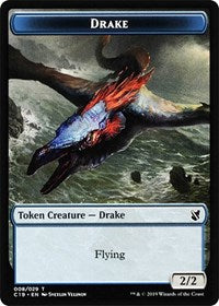 Drake // Human Double-sided Token [Commander 2019 Tokens] | Tabernacle Games