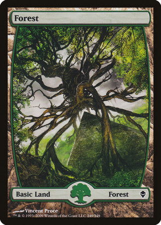 Forest (249) - Full Art [Zendikar] | Tabernacle Games