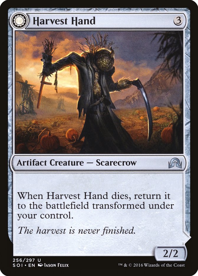 Harvest Hand // Scrounged Scythe [Shadows over Innistrad] | Tabernacle Games