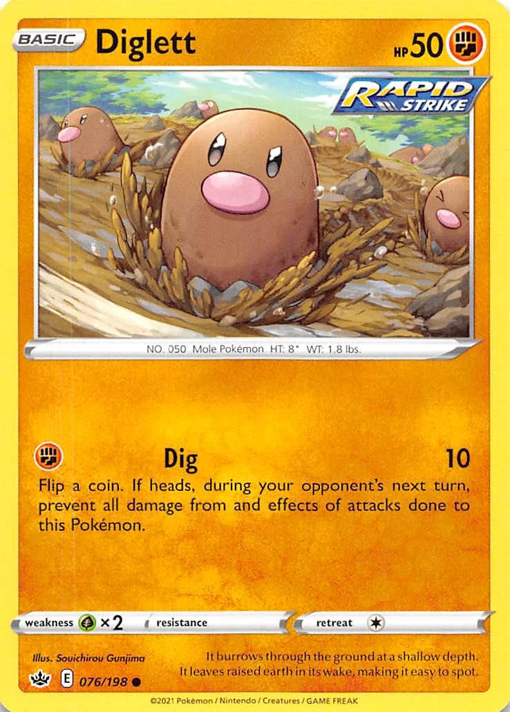 Diglett (076/198) [Sword & Shield: Chilling Reign] | Tabernacle Games
