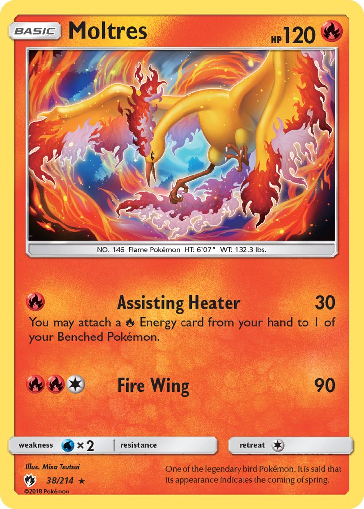 Moltres (38/214) (Let's Play, Eevee) Cracked Ice Holo) (Theme Deck Exclusive) [Sun & Moon: Lost Thunder] | Tabernacle Games