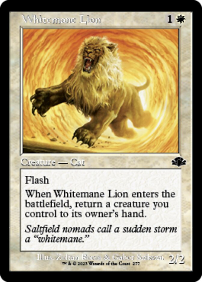 Whitemane Lion (Retro) [Dominaria Remastered] | Tabernacle Games