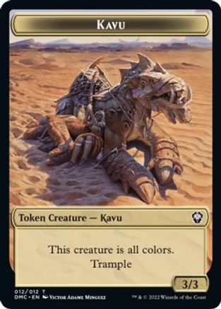 Kavu // Bear Double-sided Token [Dominaria United Commander Tokens] | Tabernacle Games