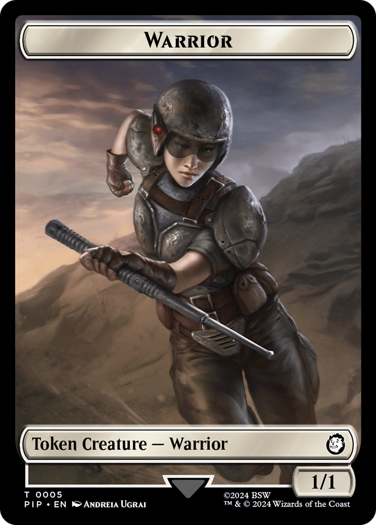 Radiation // Warrior Double-Sided Token [Fallout Tokens] | Tabernacle Games