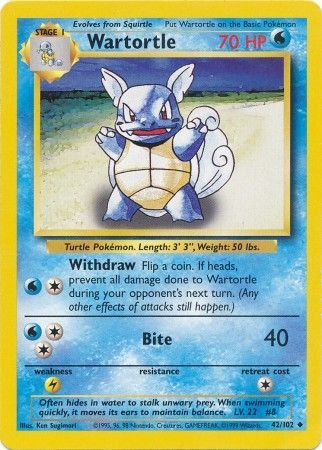 Wartortle (42/102) [Base Set Unlimited] | Tabernacle Games