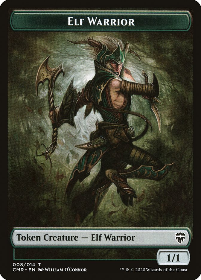 Elf Warrior // Rock Token [Commander Legends Tokens] | Tabernacle Games