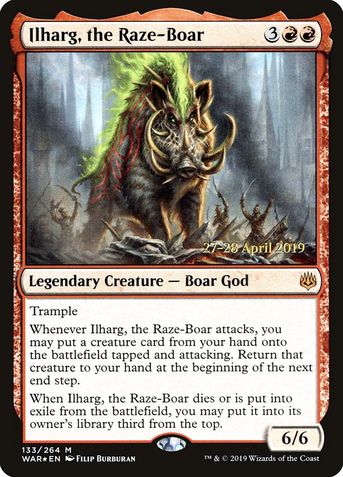 Ilharg, the Raze-Boar  [War of the Spark Prerelease Promos] | Tabernacle Games